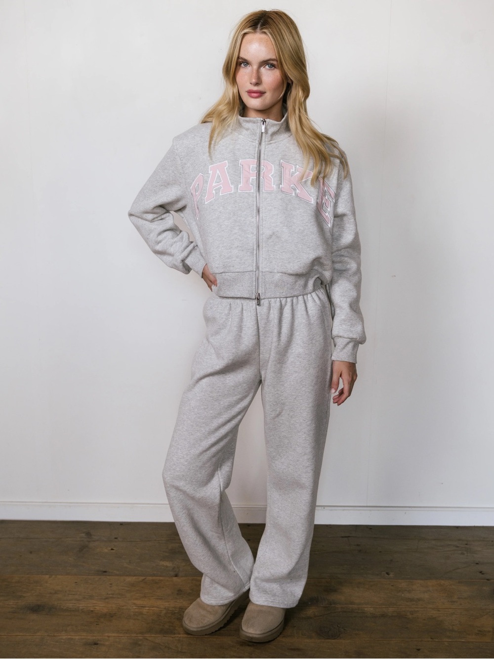 PARKE Zip Up Varsity Mockneck